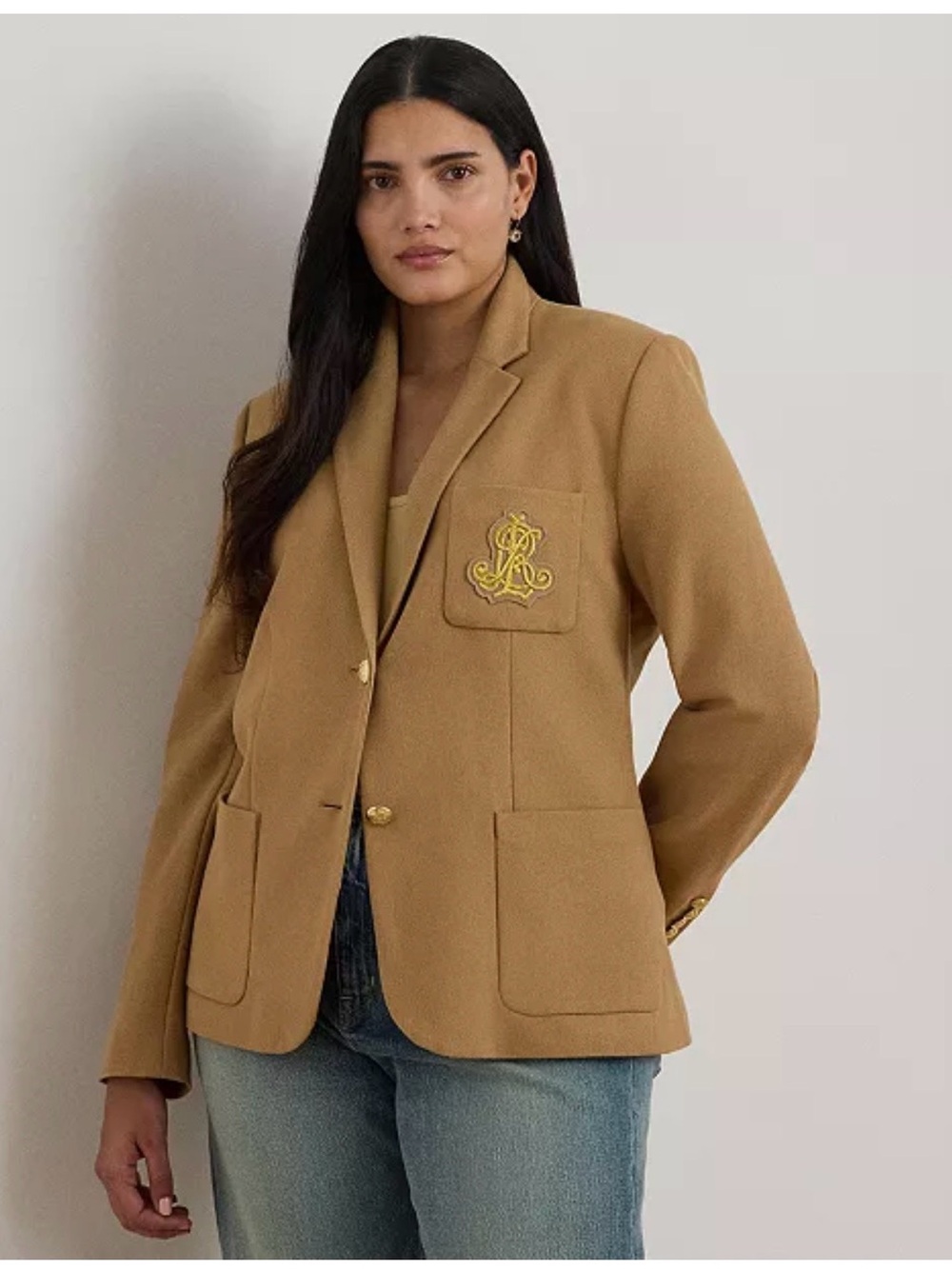 Ralph Lauren Plus Size Bullion Jacquard Blazer